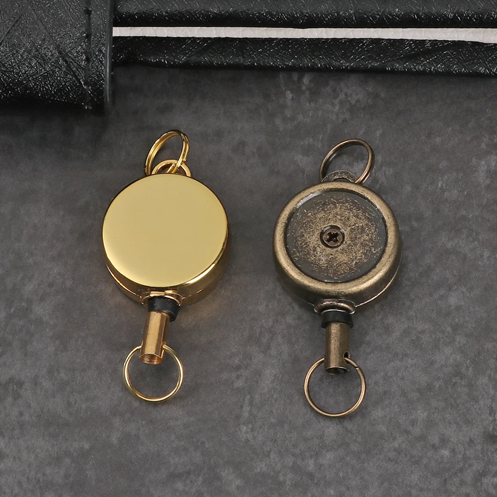 Key Ring ID Lanyard Keychain Belt Metal Badge Holder Retractable ID Card Badge Reel Chrome Work Card Keychain retractable badge reel badge holder badge holder keychain retractable id tag retractable id lanyard retractable key ring