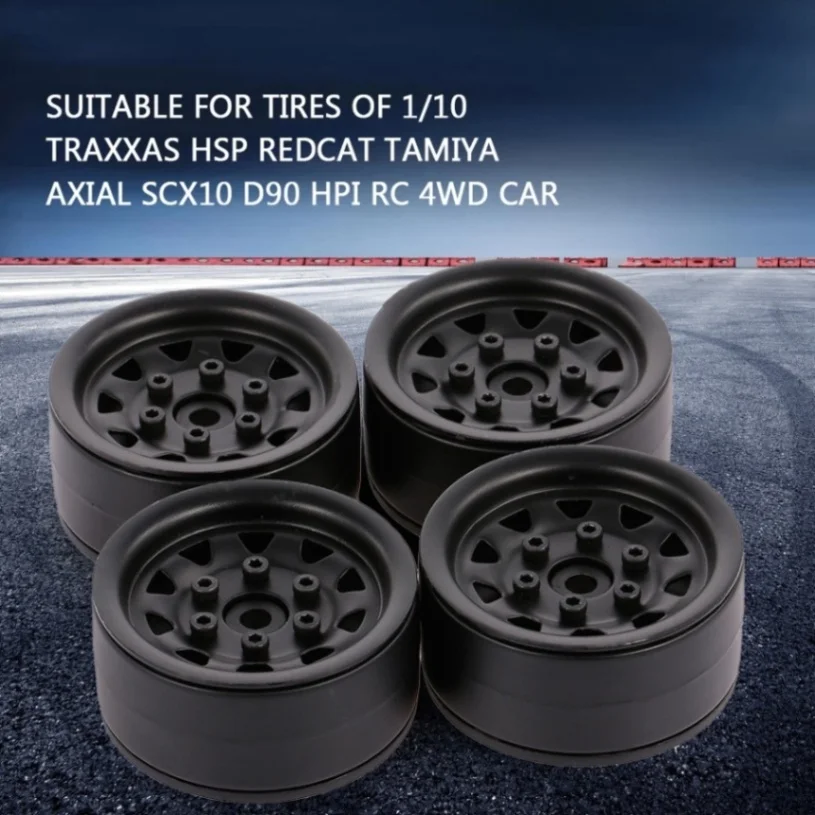 

4pcs Metal Alloy 1.9in Wheel Rim Beadlock Car Upgrade for 1/10 Traxxas HSP Redcat Tamiya Axial SCX10 D90 Hpi 4WD RC Crawler Car