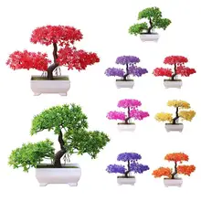 Искусственный бонсай поддельные горшках приветствие, сосна мини орнамент декоративный искусственные растения приветствие, сосна бонсай