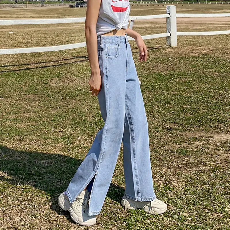 Del Foro di estate Jeans Strappati Per Le Donne A Vita Alta In Denim Dei  Jeans del harem Dei Pantaloni per la Femmina Fresco pantaloni Larghi del  Piedino Figura Intera Blu pantaloni|Jeans| -