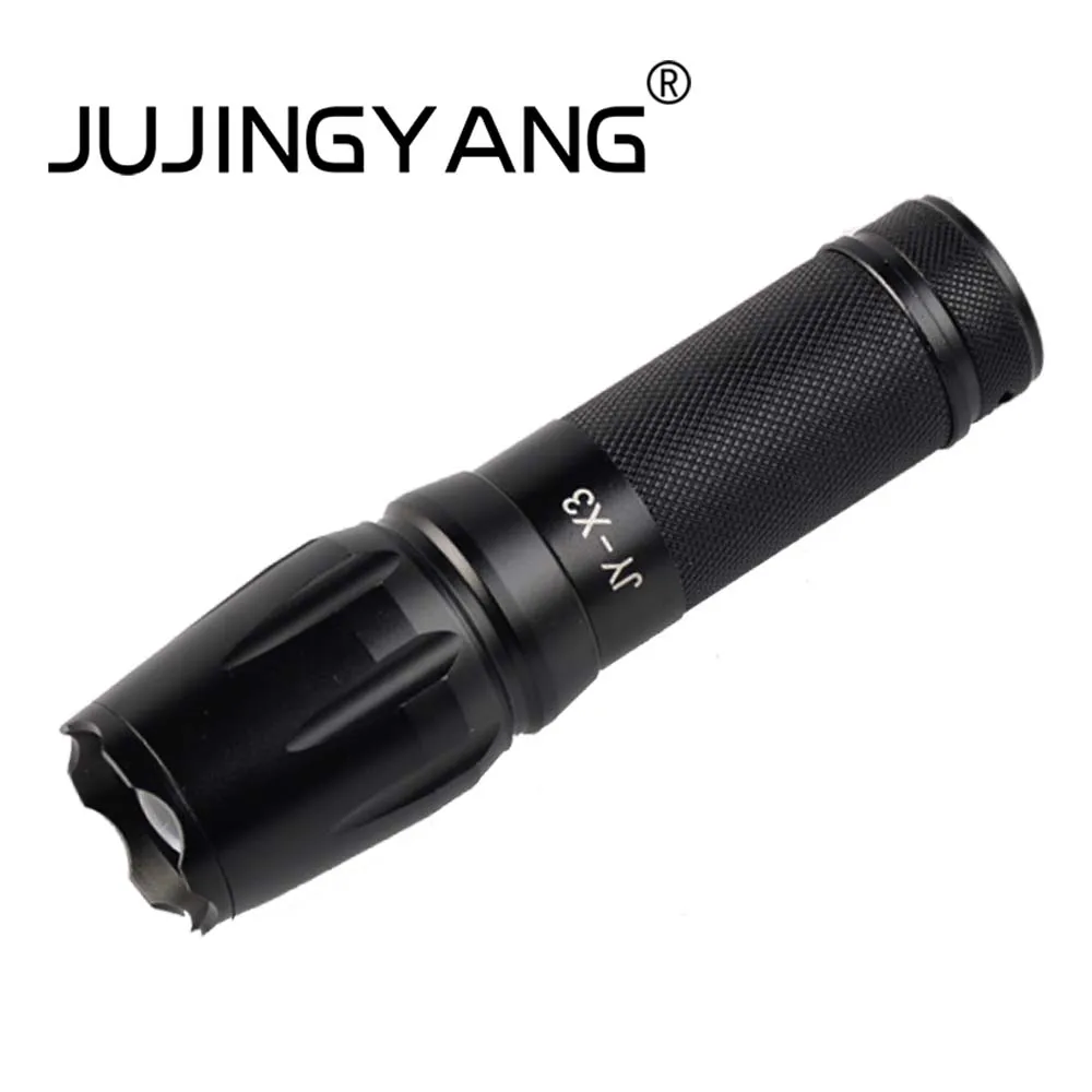 

JUJINGYANG LED Torch Adjustable Focus Handheld Flashlight Super Zoomable and Waterproof Camping Outdoor Pocket Torch