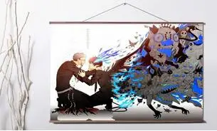 

Ao No Blue Exorcist Japan Anime Art Print canvas Poster Canvas Scroll Painting with wood