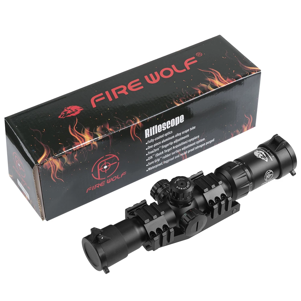 Охотничья тактическая оптическая винтовка FIRE WOLF 1 5 4X30 с красной зеленой