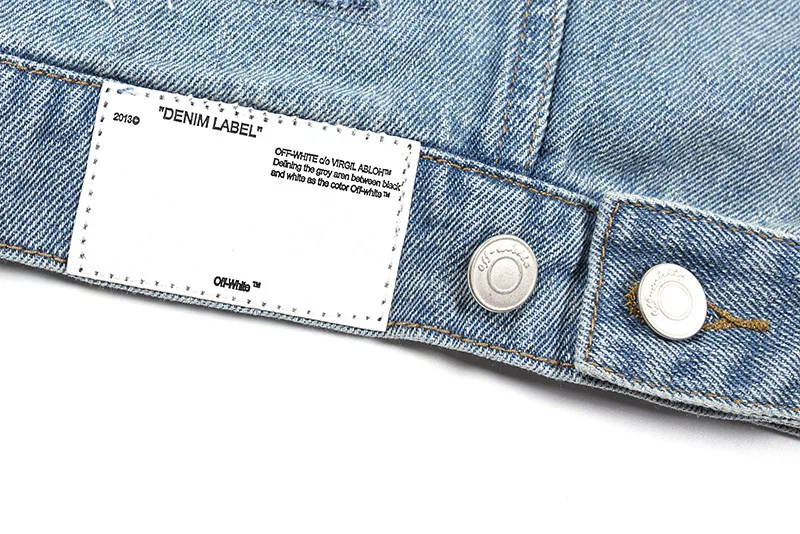 Зимние новые продукты Ow Европа и Америка Мода для мужчин и стиль знаменитостей джинсовое пальто агенты по закупкам
