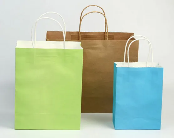 

2019 new arrival Kraft shopping paper bags/package for gift/ grocery handle package accept print logo