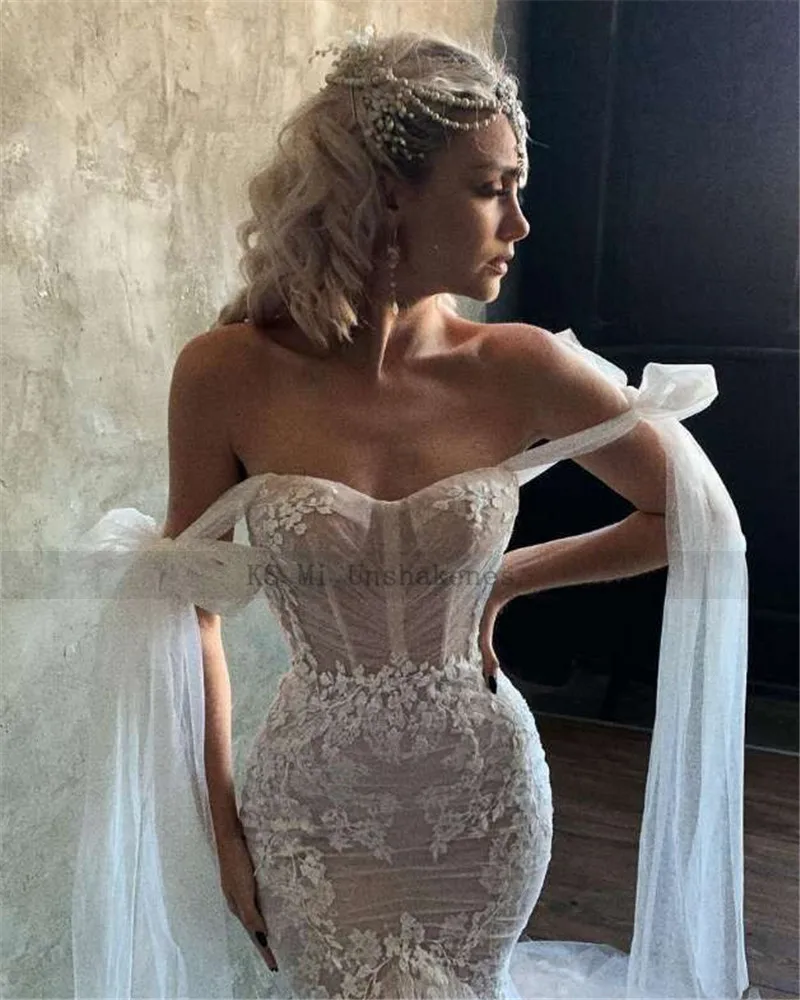 Sexy Mermaid Wedding Dresses 2021 Champagne Bride Dress