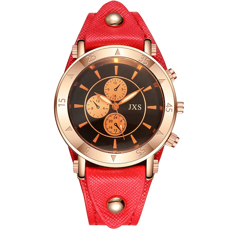 2019 Новая мода пара глянцевых стеклянных часов с кожаным ремешком подарок для пары Кварцевые аналоговые наручные часы с хронографом erkek kol