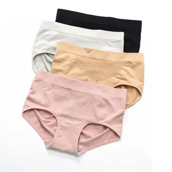 

Sexy 3D Honeycomb Massage Warm Palace Panties Mid-rise Breathable Hips Women's Modal Cotton Briefs Women's Underwear