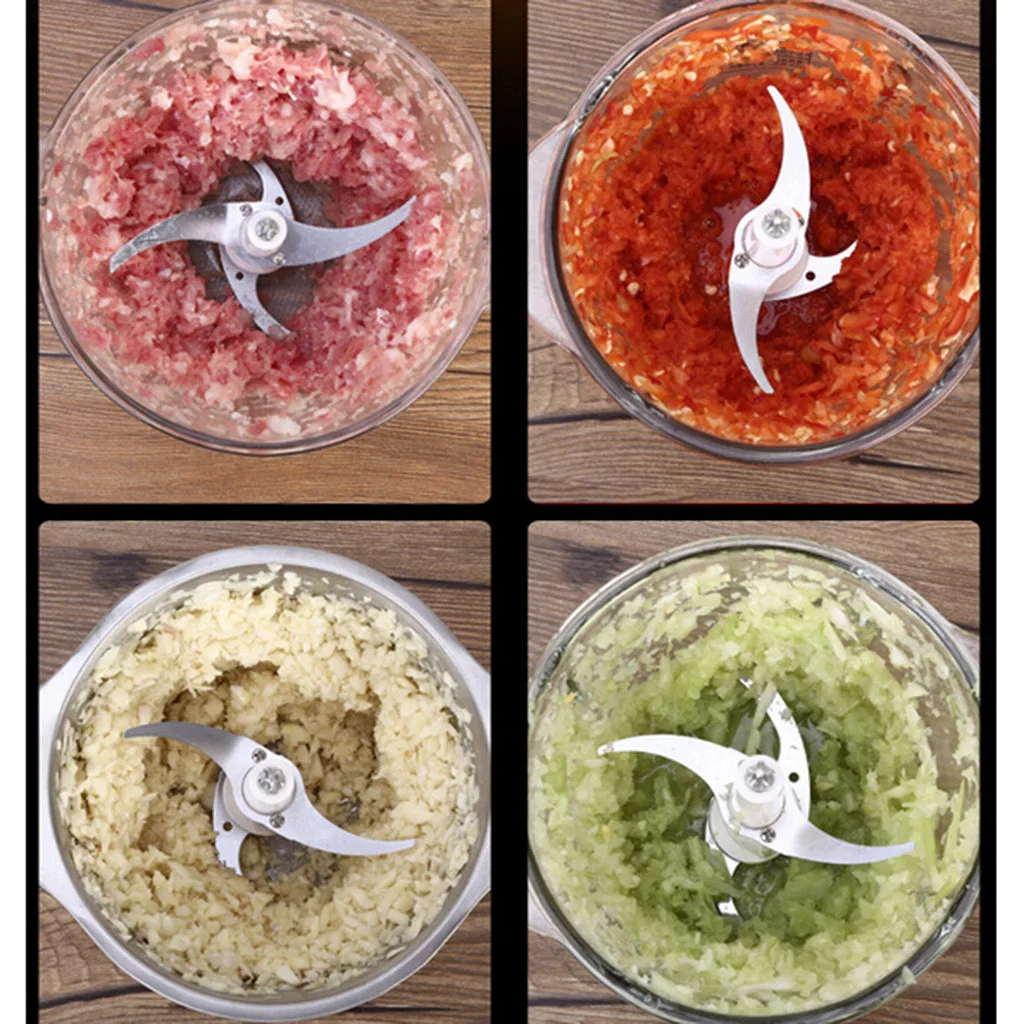  1.5L Meat Chopper Stainless Steel Multi-function Automatic Electric Household Food Vegetable Grinde - 4000402833878