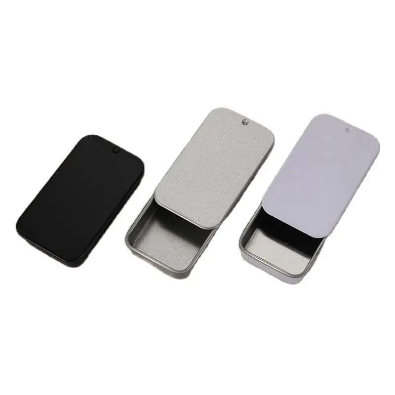 

Mini Sliding Tin Box, Small for 10G Lip Balm, Metal Case, Packing Box for Solid Perfume and Soap