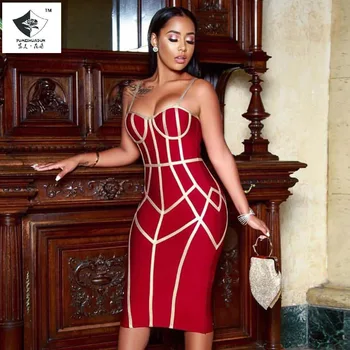 

Spot One Product Dropshipping Stickers Color Matching Bandage dresses/One-Piece Dress/party dress/winter dress/black dress