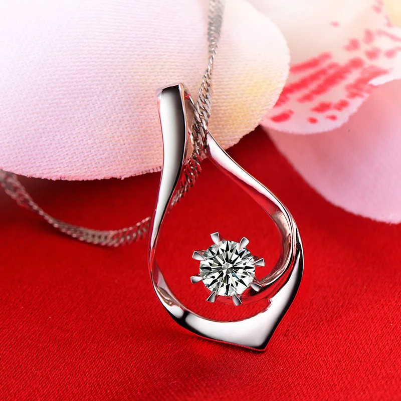 Твердые 18K золото натуральный 0.16ct алмаз кулон ожерелье для женщин- DHL