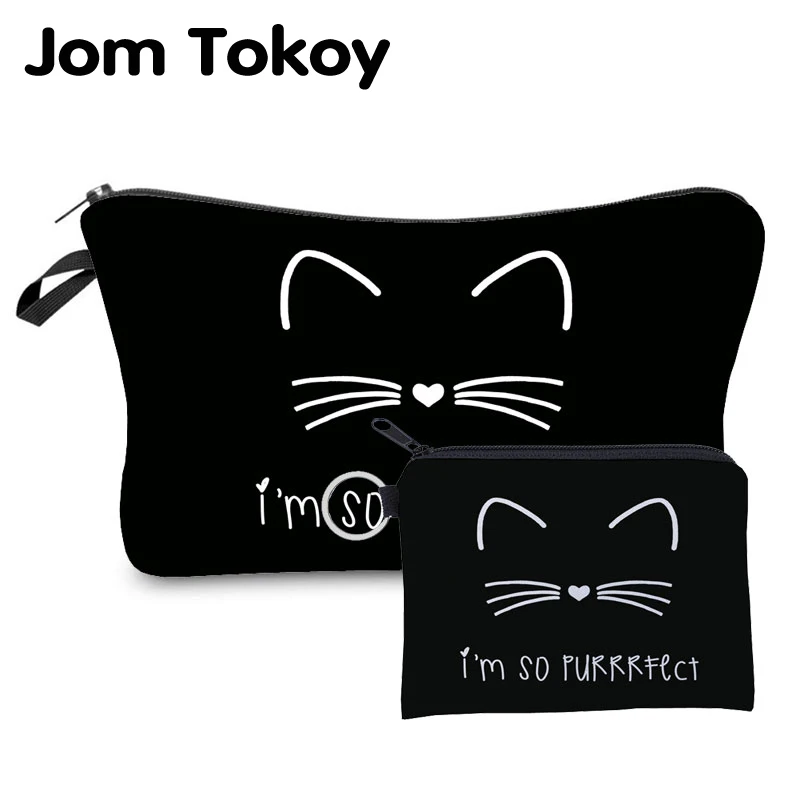 Jom Tokoy новая мода 2 шт. Подарочная косметичка с принтом для девочек набор милых