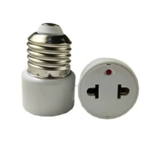 AC220V E27 Цоколь держатель лампы адаптер конвертер в США штекер 2 отверстия плоский разъем для дома флуоресцентный светодиодный лампы преобразования