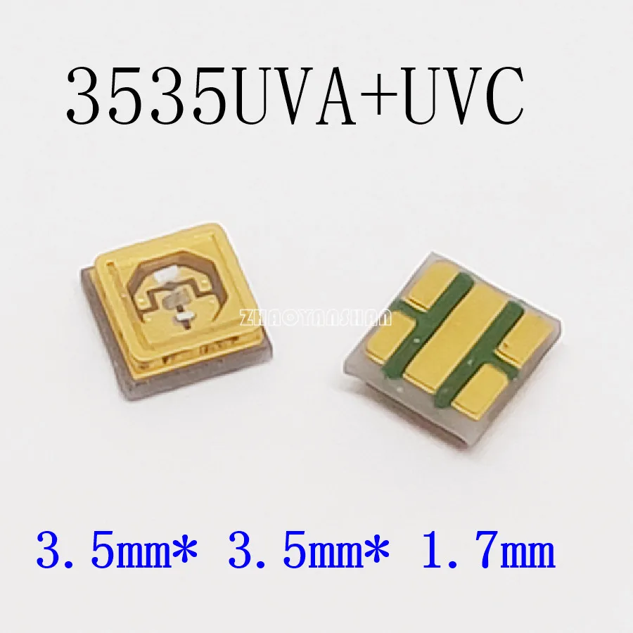 1 шт. X 3535UVA + UVC 3535 светодиодный 265-280NM 5 в 3535UVC SMD СВЕТОДИОДНЫЙ 3 5*3 5*1 мм Бесплатная