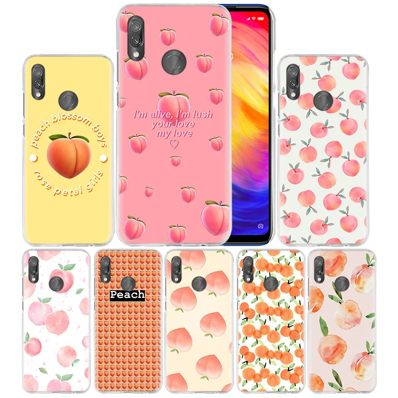

Peach Blossom Case for Xiaomi Redmi Note 7 K20 6 6A Pro 7S 7A S2 5 MI Play 9T CC9 E A1 A2 8 Lite F1 Hard Fruits Phone Cover Cage