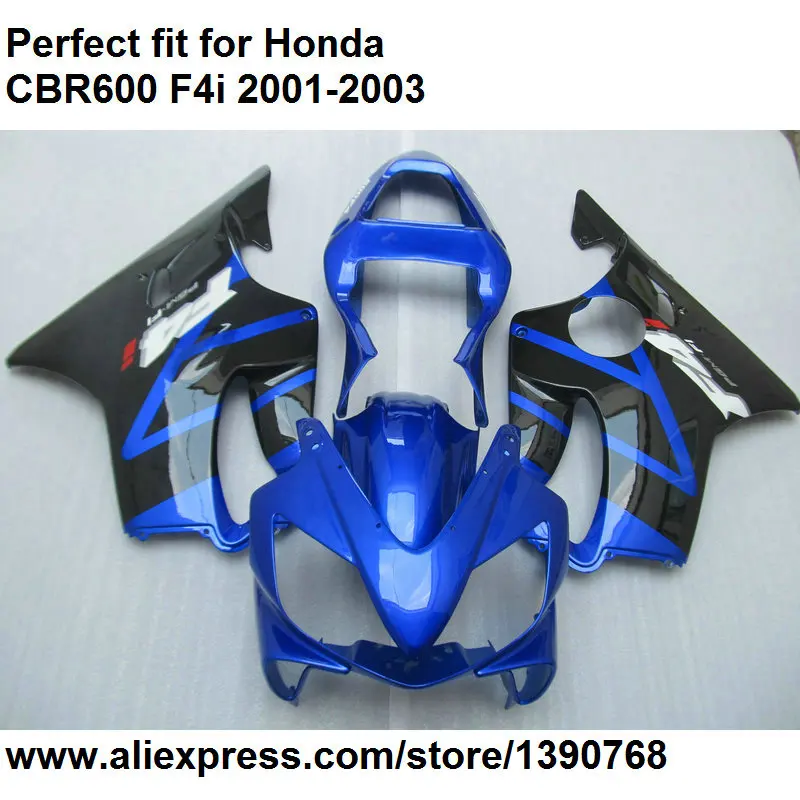 АБС-пластик Обтекатели для Honda CBR 600 F4i 2001 2002 2003 комплект синих обтекателей CBR600F4i 01 02 03 BA111