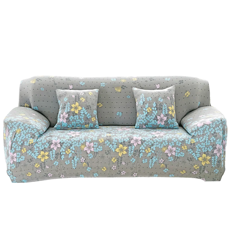 4 Flower Leaves Collection Stretch Sofa Cover for Living Room Armchair Sofa Slipcover Elastic Couch Cover Case 1 2 3 4 Seater - Цвет: 4