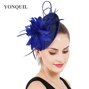 

Fancy feathers fashion headwear bridal wedding fascinator hat headband formal dress fedora cap for occasion party headpiece