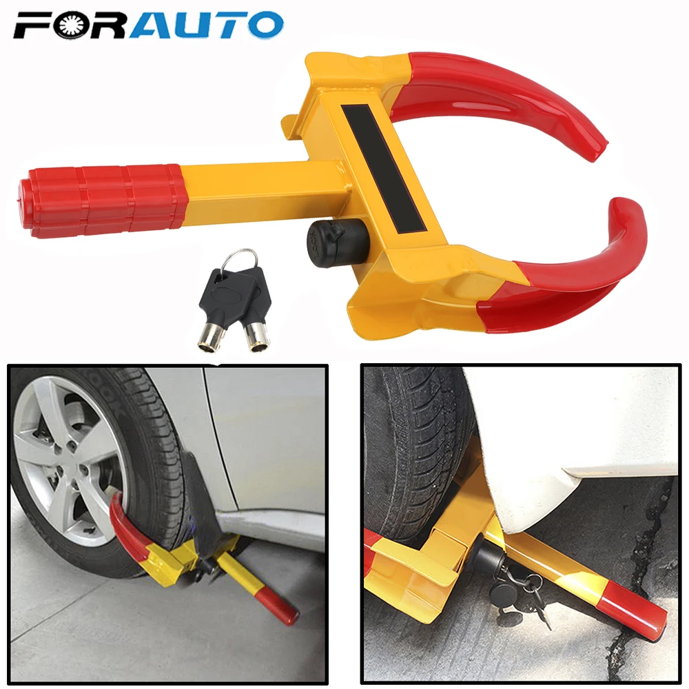 FORAUTO Universal Portable Car Truck Tire Lock Anti-Theft Lock Heavy Duty Car Wheel Clamp Car Accessorie