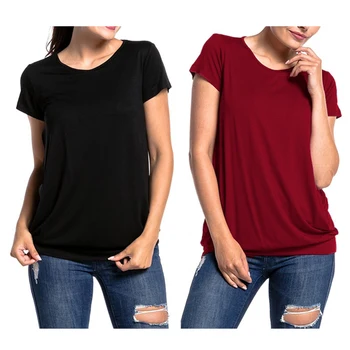 

Maternity Clothes Short Sleeve Nursing Breastfeeding Tank Scoop Neck Tops