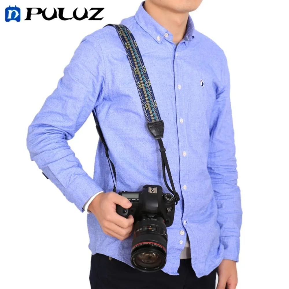 PULUZ, этнический стиль, ремешок для камеры на плечо, мягкий прочный тканевый ремень для SLR/DSLR камеры s