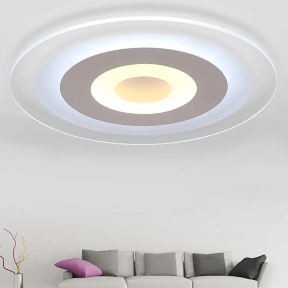 WIFI Stepless Dimming Fashion Led Round Living Room Ultrathin Home Decor Lamp Night Modern 200mm Ceiling Light Acrylic Bedroom