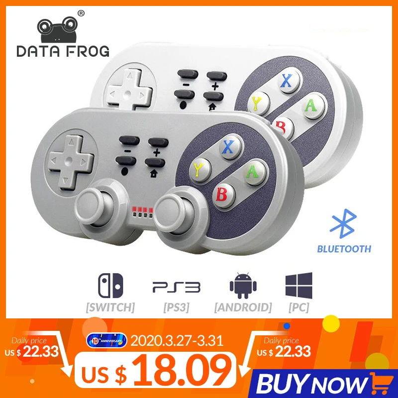 

DATA FROG Bluetooth Wireless Controller For Nintend Switch Console NS Game Console for PUBG Vibration Gamepad for Android/PC/PS3