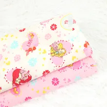 Половина метра хлопок seer sucker ткань с рисунком девушки, ручной работы DIY одежды платье Детская одежда CR-140