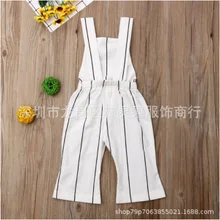 Летняя одежда для маленьких девочек; комбинезон в полоску