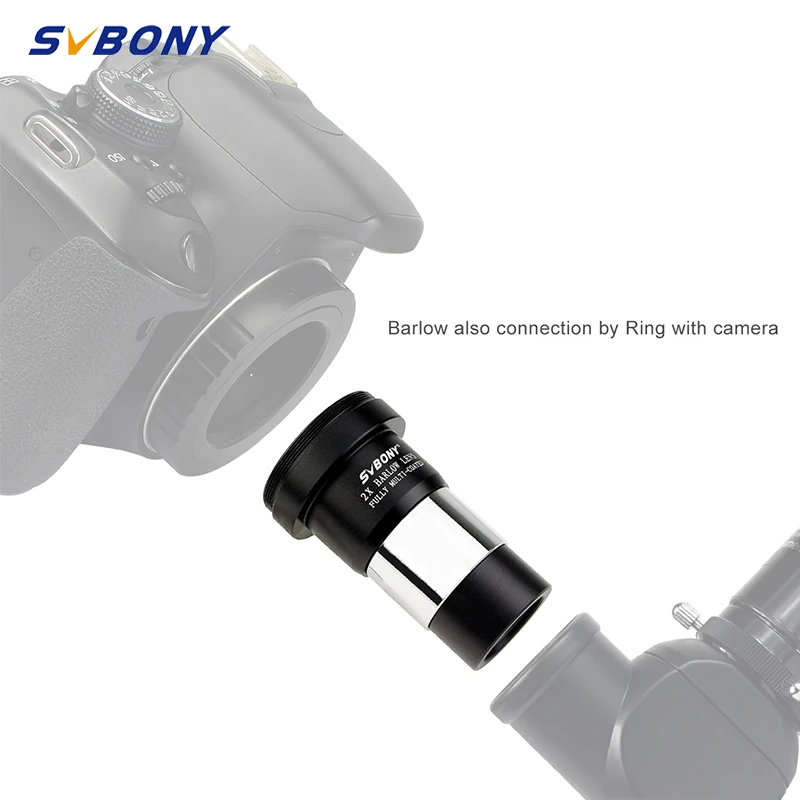 SVBONY 1.25 '' 2X бинокль телескоп Линза барлоу Телескопа M42X0.75 Нить для Стандартной