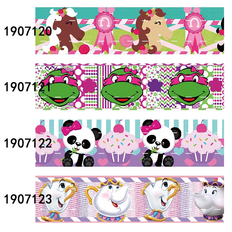50 yards/lot) Free shipping 3 inch liston 75MM animal printed cartoon ribbon for kids room decoration