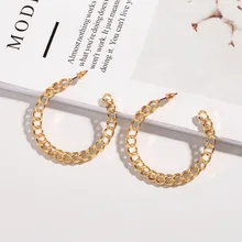 Новые преувеличенные готические серьги в форме колец женские золотые серебряные цвета с буквами геометрические серьги корейские модные ювелирные изделия