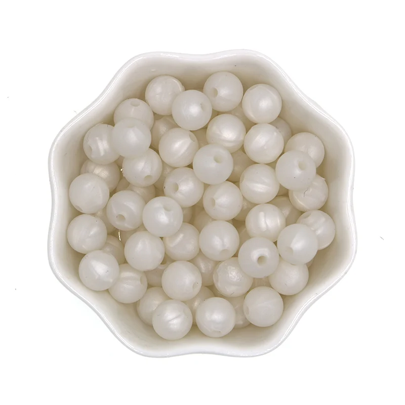 NO.11 metallic white Kovict круглые силиконовые Бусы 9 мм перле силиконовые бусины для прорезывания зубов для изготовления ювелирных изделий детские товары DIY силиконовые коралловые бусины - Цвет: NO.11 metallic white
