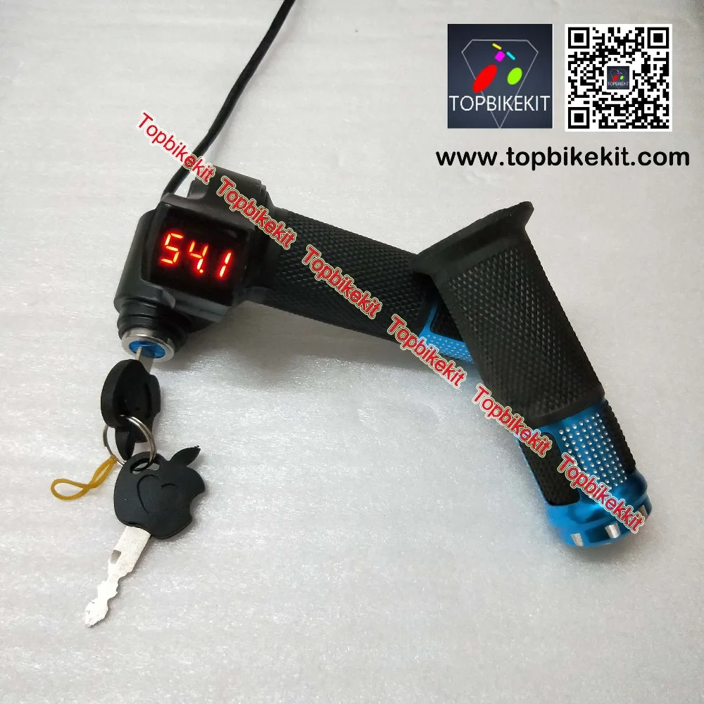 24V36V48V60V72 Twist GripsThrottle Handlebars LED Display with Power Lock (7)