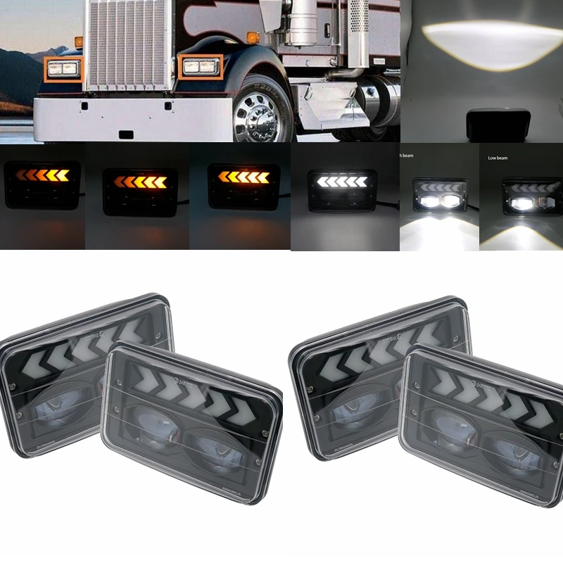 4x6 дюймов светодиодный фар море фары для Kenworth Buick Electra1976-86 LeSabre 82-87 Cadillac 75-85 Opel Astra G