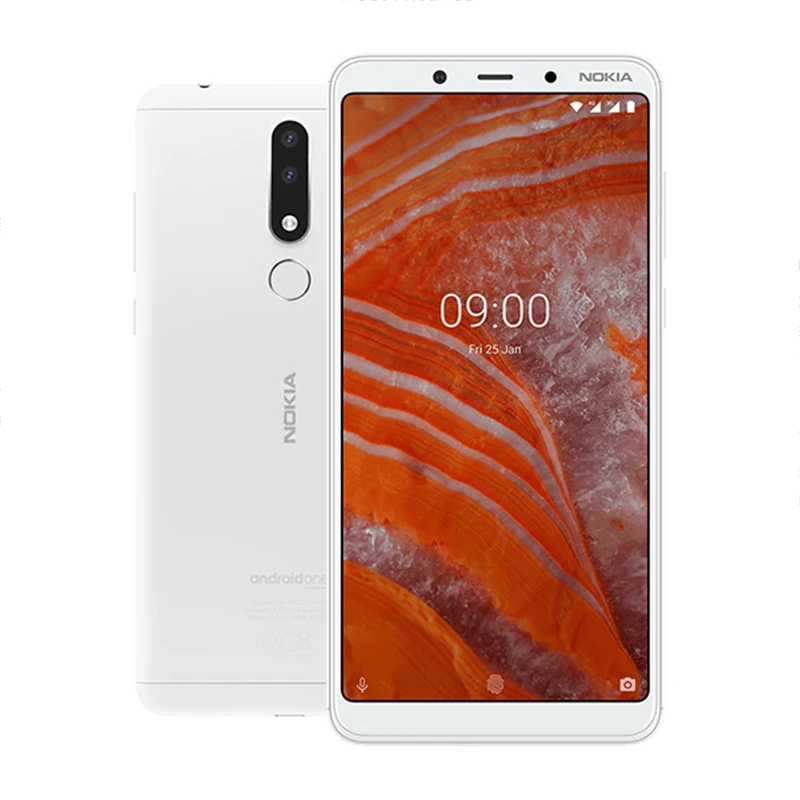 Глобальная версия NOKIA 3,1 Plus 4G смартфон Android 2 Гб 16 Гб Смартфон 6,0 дюймов Встроенный датчик отпечатков пальцев мобильный телефон - Цвет: Белый
