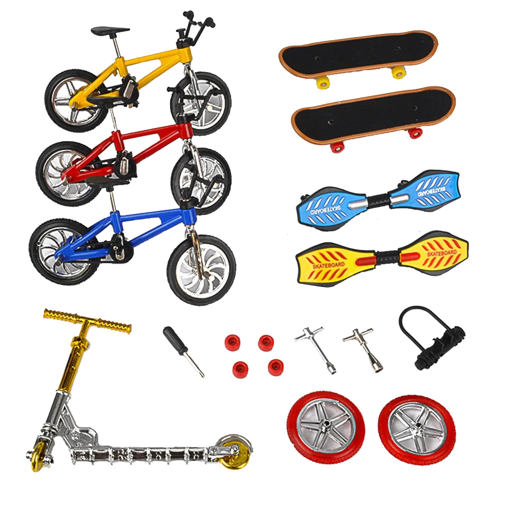 

Finger Skateboard Bike Mini Two Wheels Scooter Skating Board Venue Combination Toys Christmas Gifts for Children Dropshipping