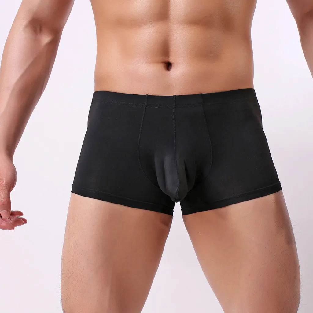 

Underwear Men's Boxer New Ice-Threaded Bullet Sexy Underpants Male Breathable Elephant Nose Underwear Men cueca masculina 2023