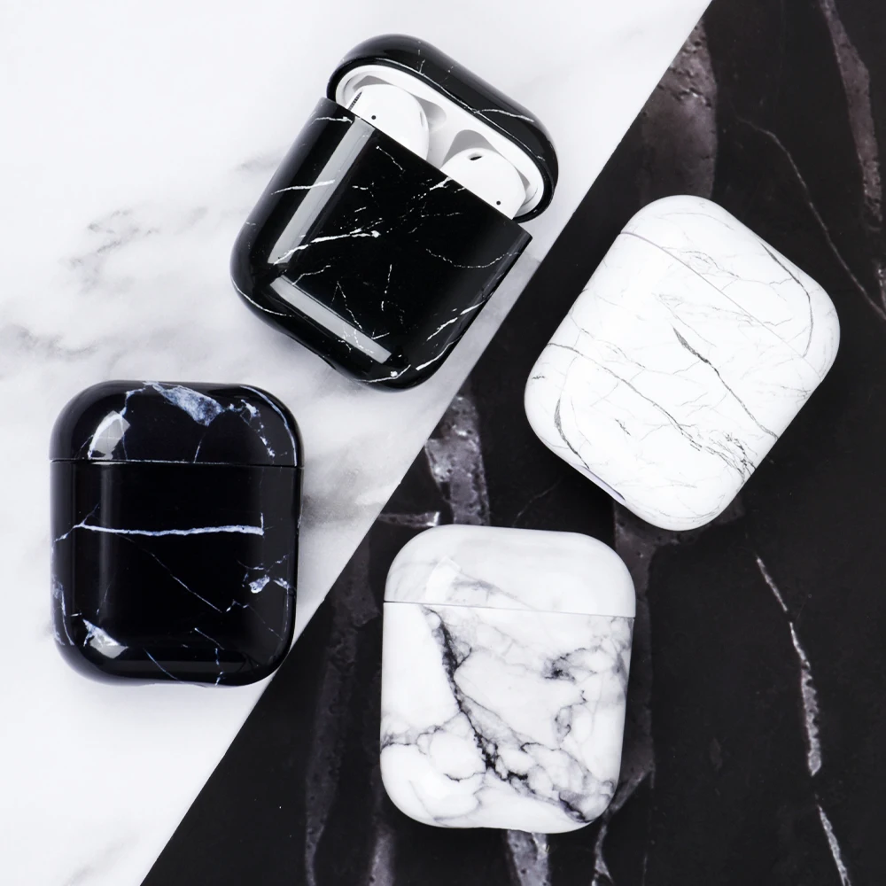 For Airpods 1 2 Marble Pattern Earphone Case Brand new Hard PC Case Cover Charging Box Shell For Air Pods 1 2 Protective Cover