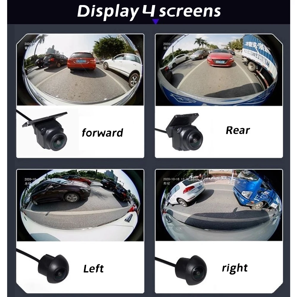 SLASUKOR 360&deg; Bird View Panoramic Recorder Camera HD 3D For Android Radio HD Rear / Front / Left Right 3D 360 Bird View