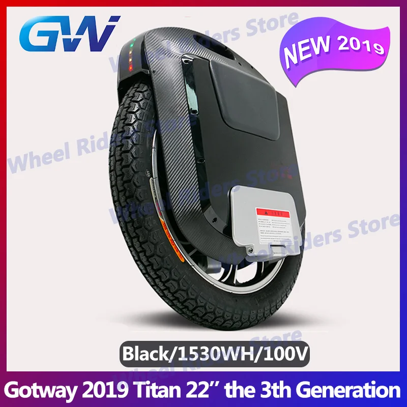 1530WH 100V Новинка года! Электрический Одноколесный велосипед Gotway Titan, 22 дюйма, 3th поколение, монстр, самобалансирующийся, одно колесо - Цвет: 1530WH 100V