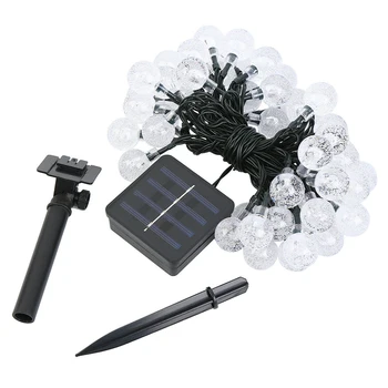 

50 LED Solar Light Powered Bulb String Lights Garden Outdoor Fairy Crystal Ball Lamp