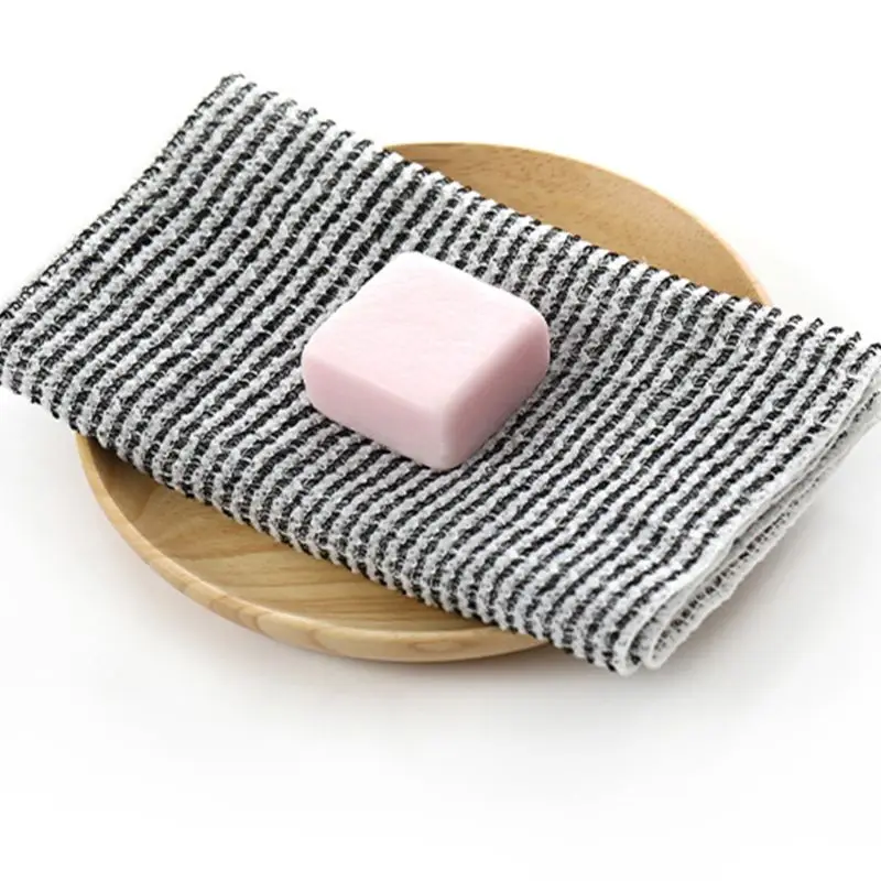 Women Men Carbon Fiber Beauty Skin Bath Towel Wash Cloth Exfoliating Scrubber