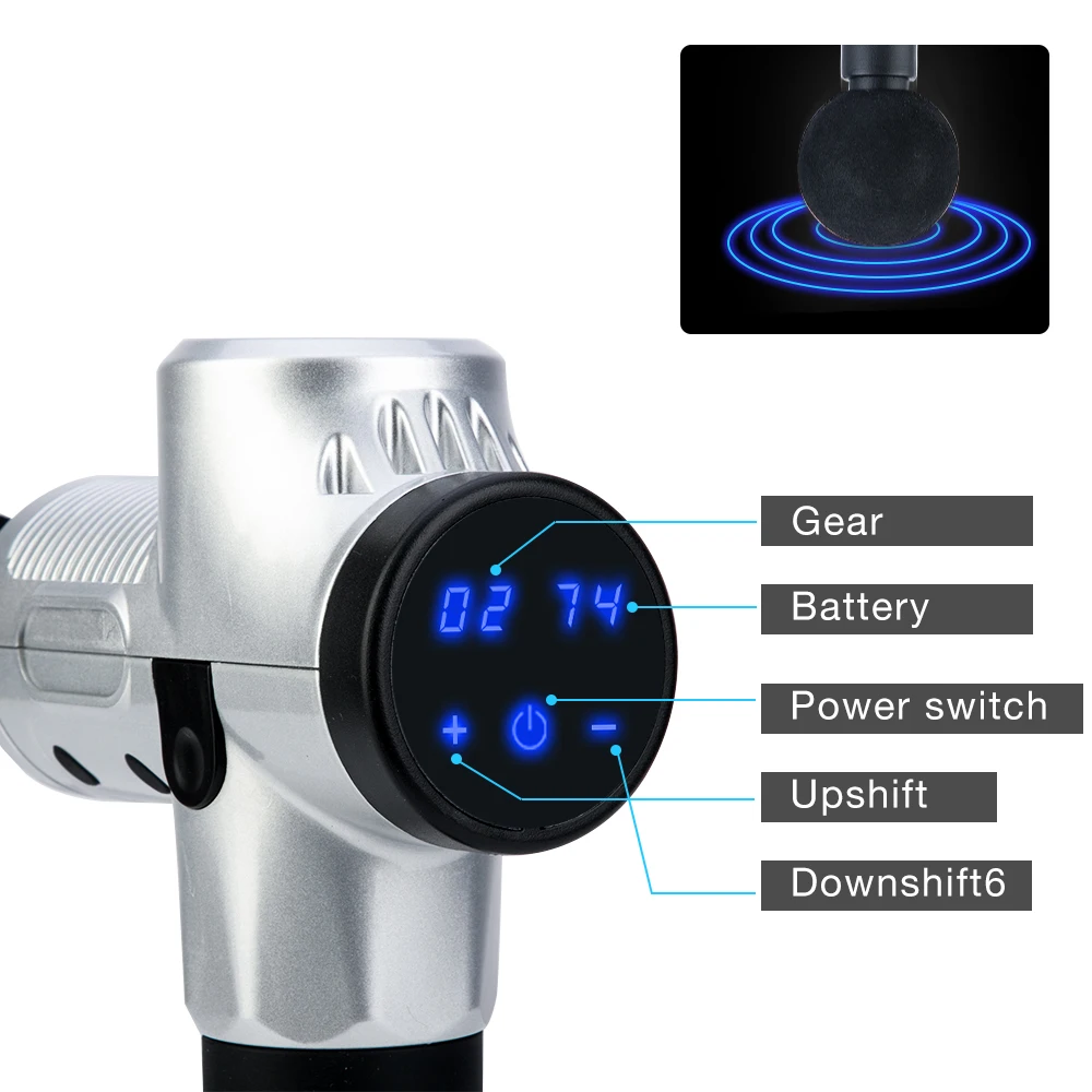 Electronic Massage Gun Professional Muscle Massage Gun Exercising Muscle Pain Relief Low Noise Body Shaping