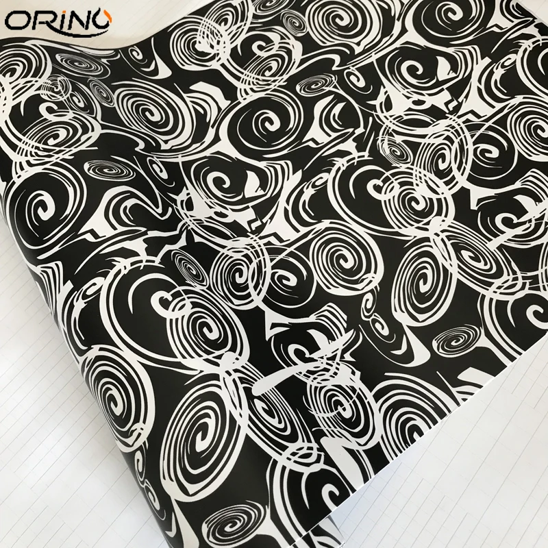 Black White Camouflage Vinyl Film Sticker-5