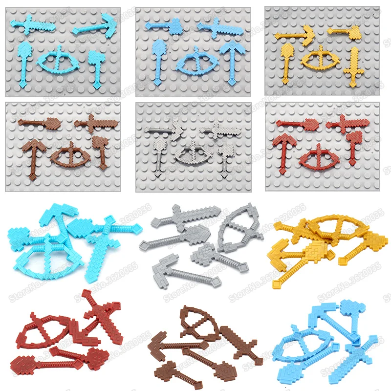 

Legoinglys Create World Figures Weapons Building Block Military Farmer Game Scenes Series Christmas Gifts Model Educational Toys