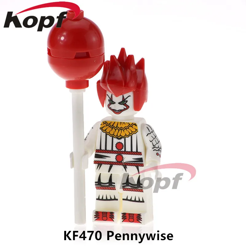 KF470 Without Box Одиночные продажи строительные блоки Супер Герои кирпичи клоун Pennywise Freakazoid Джокер образование в цифрах игрушки для детей - Цвет: KF470 Without Box