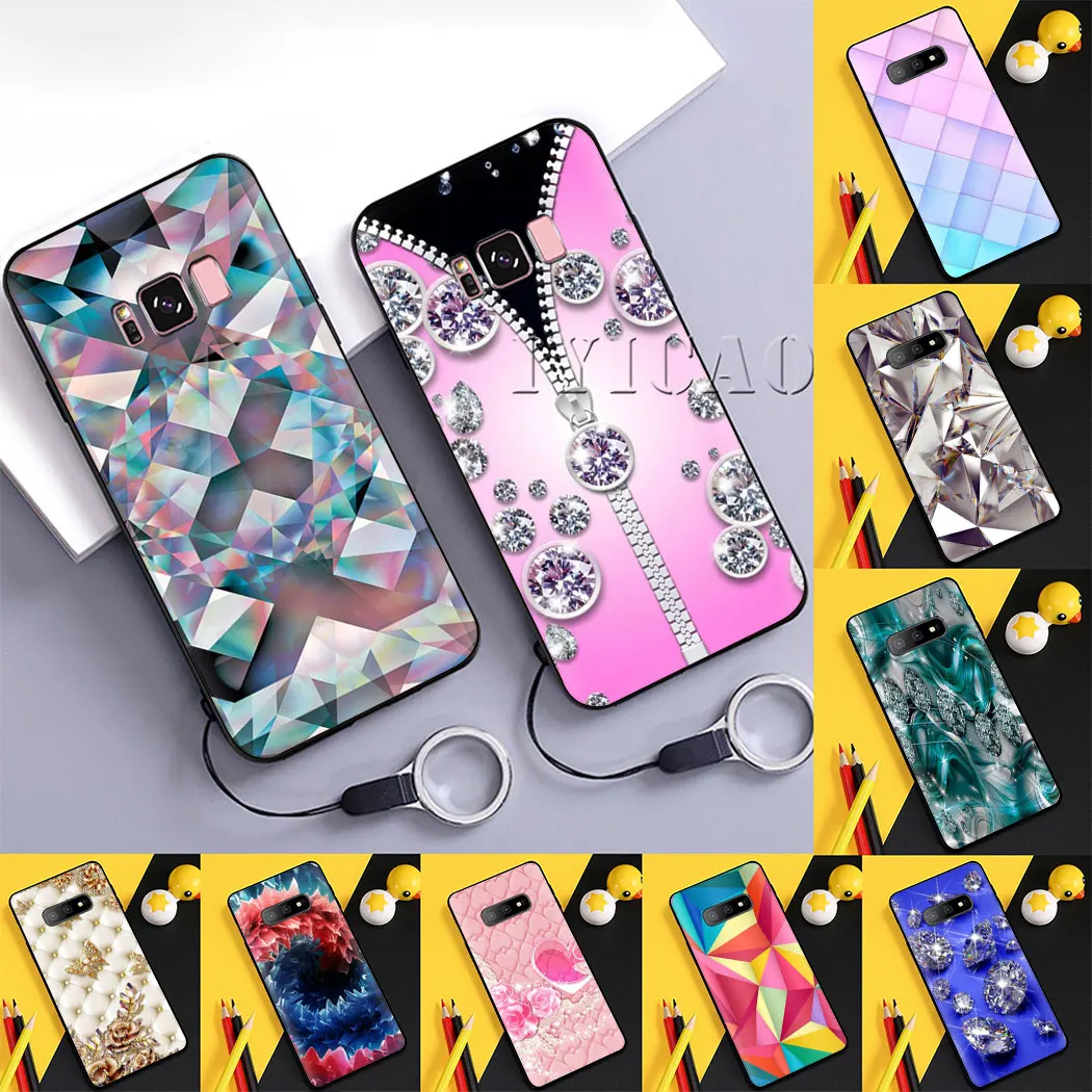 Crystal Diamond Soft Case for Samsung S6 S7 Edge S8 S9 S10 Plus S10e Note 8 9 10 | Мобильные телефоны и аксессуары