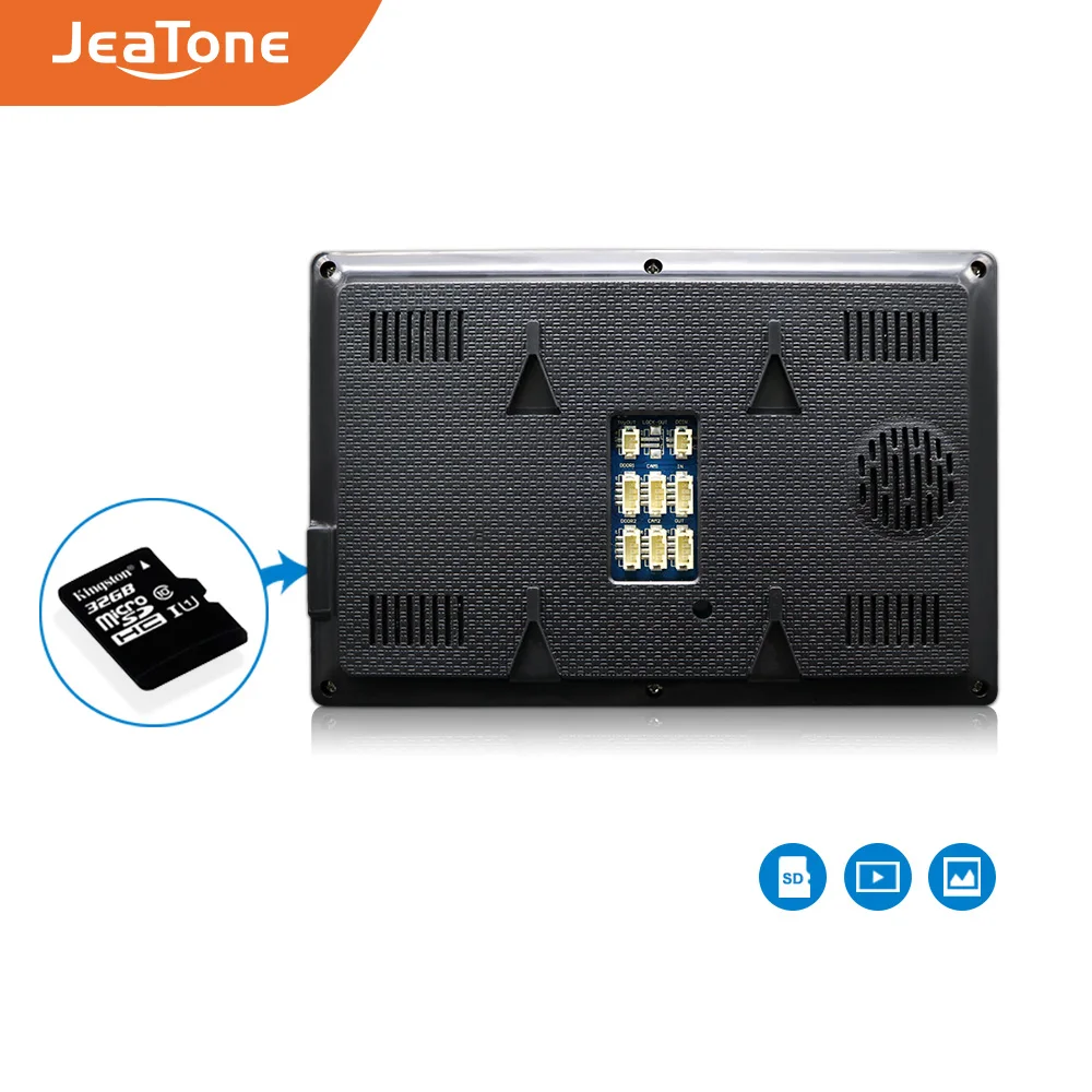 ЖК монитор с сенсорным экраном JeaTone 7 дюймов проводной видеодомофон дверной
